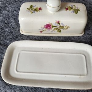 Floral Ceramic Butter Dish